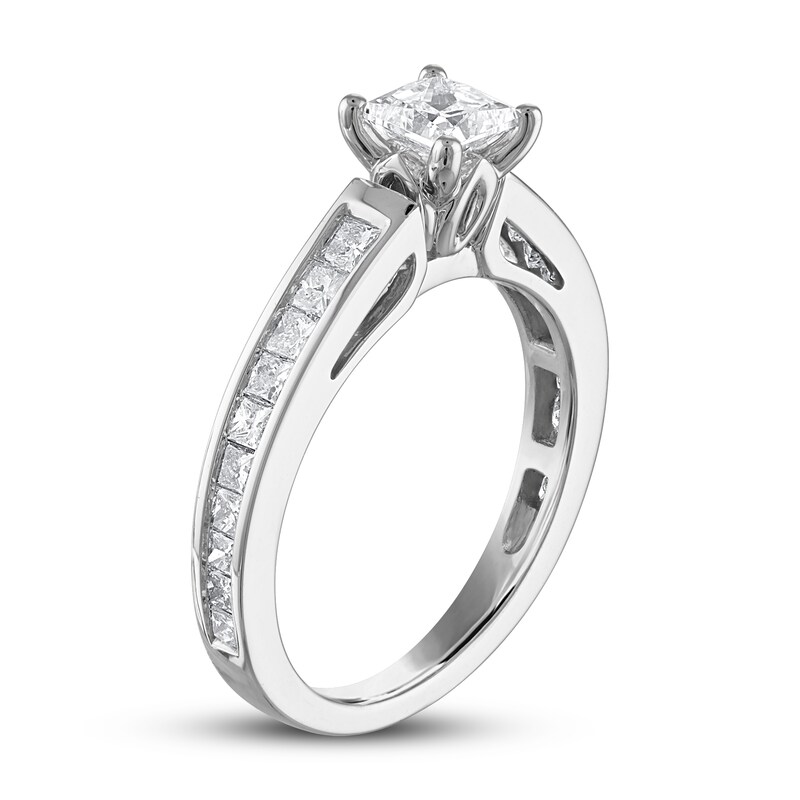 Main Image 2 of Previously Owned Diamond Engagement Ring 1-1/4 ct tw Princess-cut 14K White Gold