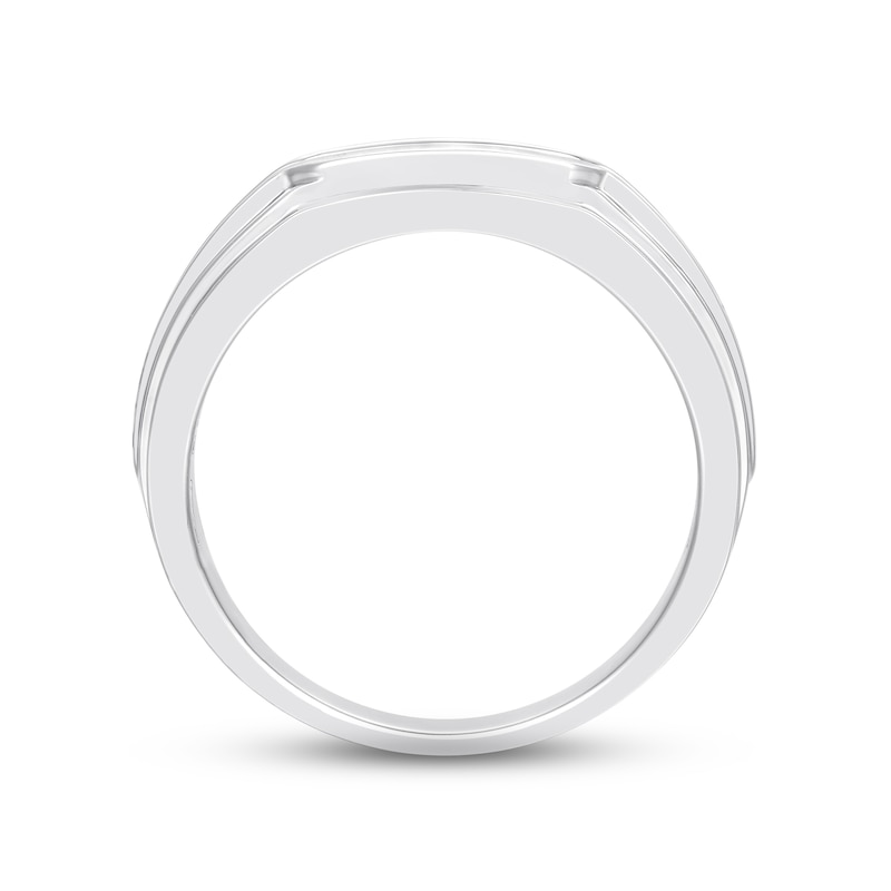 Main Image 2 of Previously Owned Men's Diamond Wedding Band 1/4 Carat tw 10K White Gold