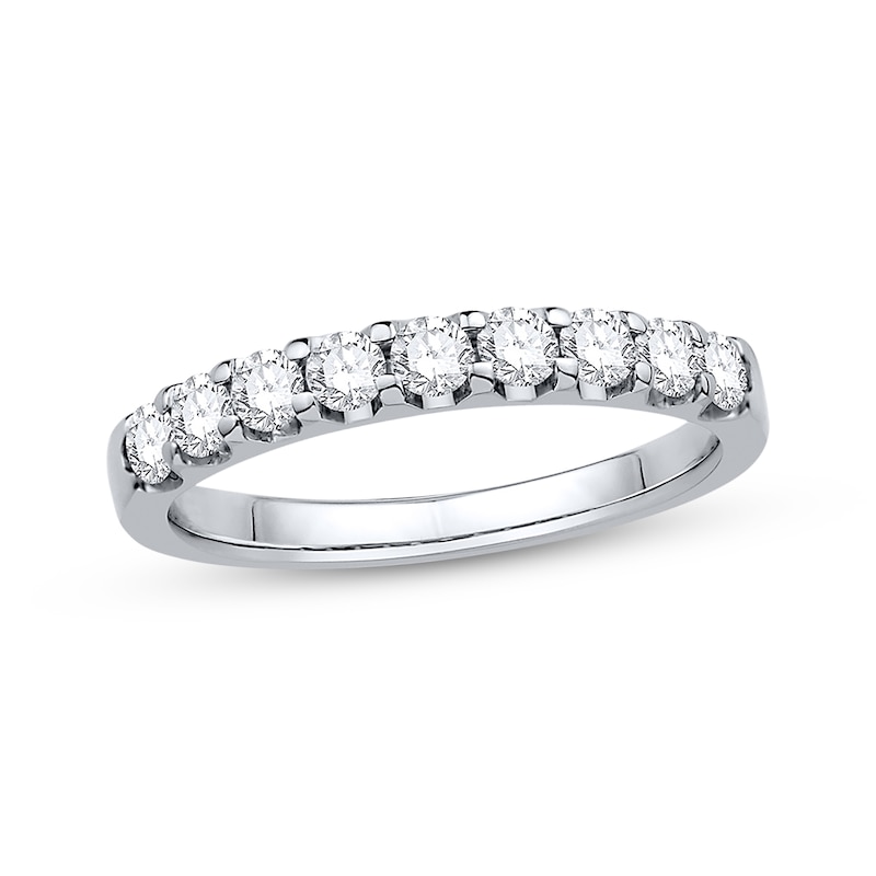 Main Image 1 of Previously Owned Diamond Wedding Band 1/2 ct tw Round-cut 14K White Gold