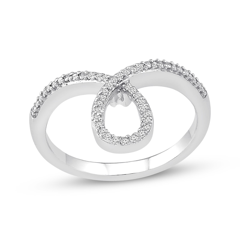 Main Image 2 of Previously Owned Convertibilities Diamond Rings 1/10 ct tw Sterling Silver