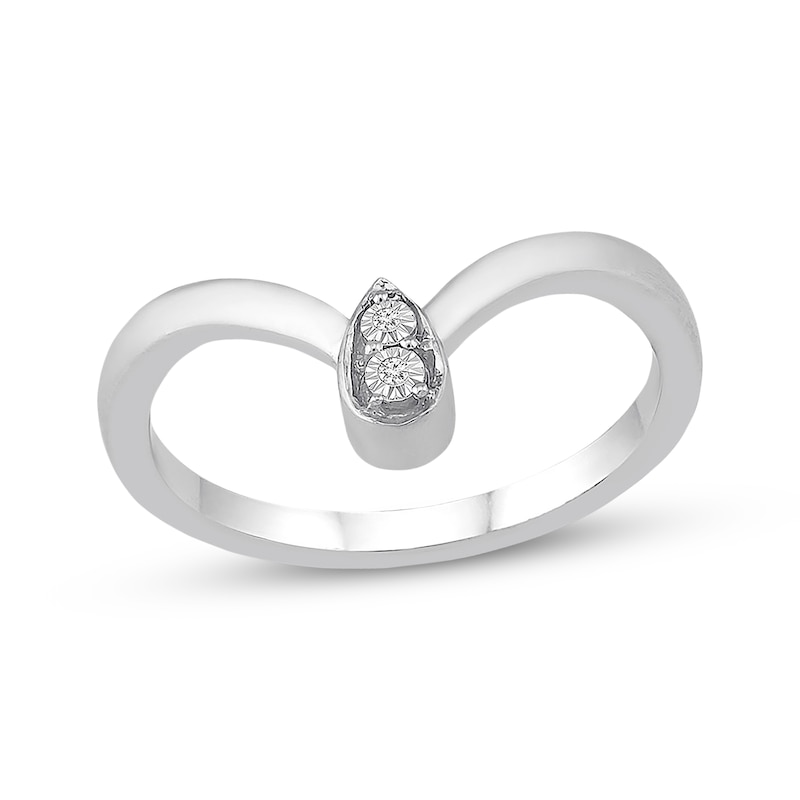 Main Image 3 of Previously Owned Convertibilities Diamond Rings 1/10 ct tw Sterling Silver