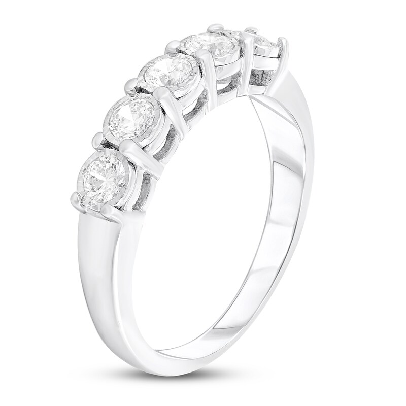 Main Image 2 of Previously Owned Diamond Anniversary Ring 1/2 ct tw Round-cut 10K White Gold