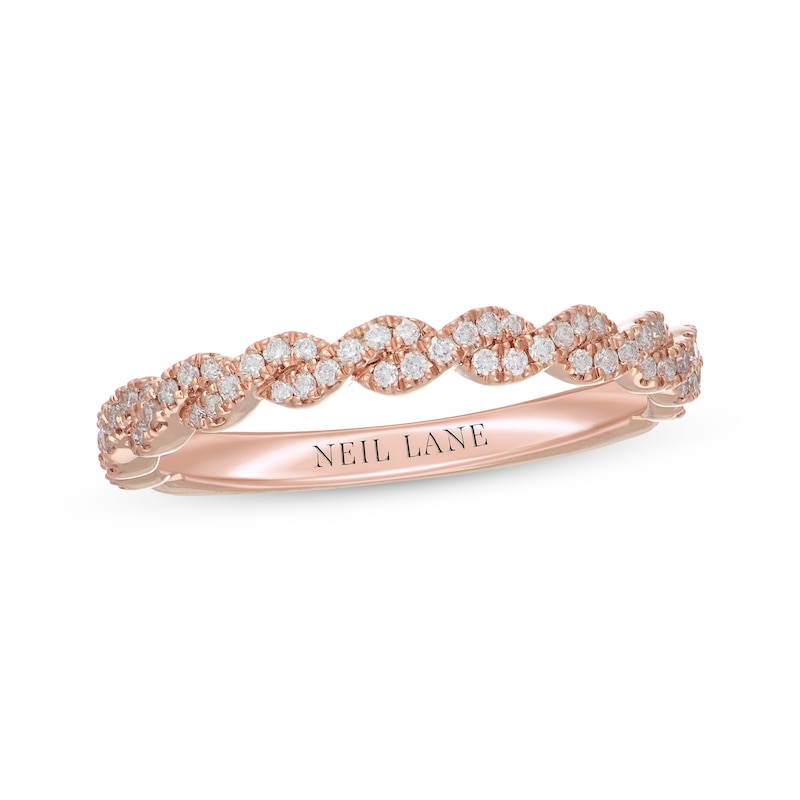 Main Image 1 of Previously Owned Neil Lane Premiere Diamond Anniversary Band 1/4 ct tw Round-cut 14K Rose Gold - Size 5.25