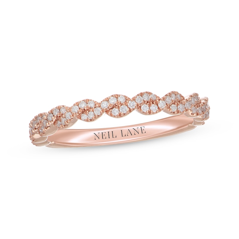 Previously Owned Neil Lane Premiere Diamond Anniversary Band 1/4 ct tw Round-cut 14K Rose Gold - Size 5.25