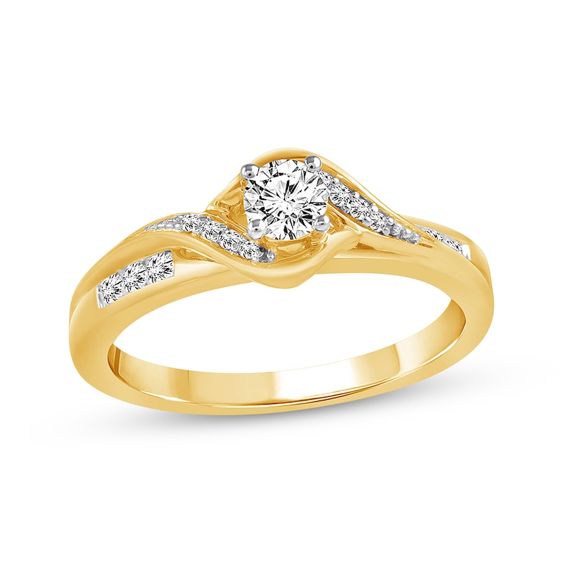 Main Image 1 of Previously Owned Diamond Engagement Ring 1/3 Carat tw 10K Yellow Gold