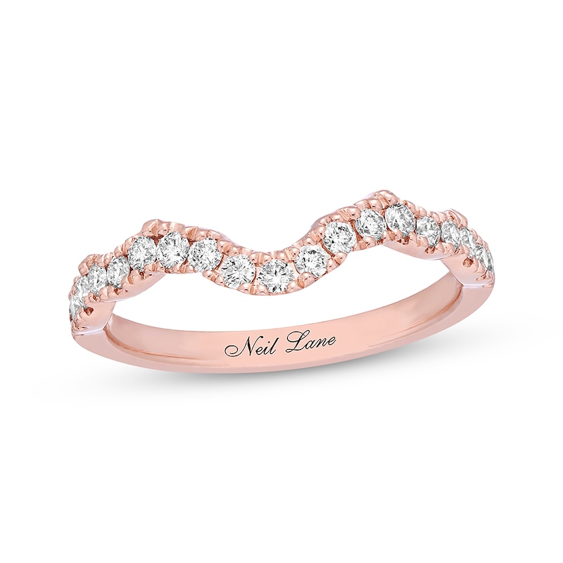 Previously Owned Neil Lane Diamond Wedding Band 1/3 ct tw Round-cut 14K Rose Gold - Size 5.5