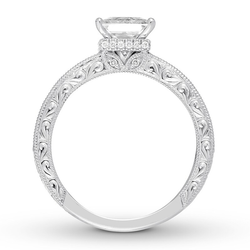 Previously Owned Neil Lane Diamond Engagement Ring 2 ct tw Princess & Round-cut 14K White Gold - Size 5.5