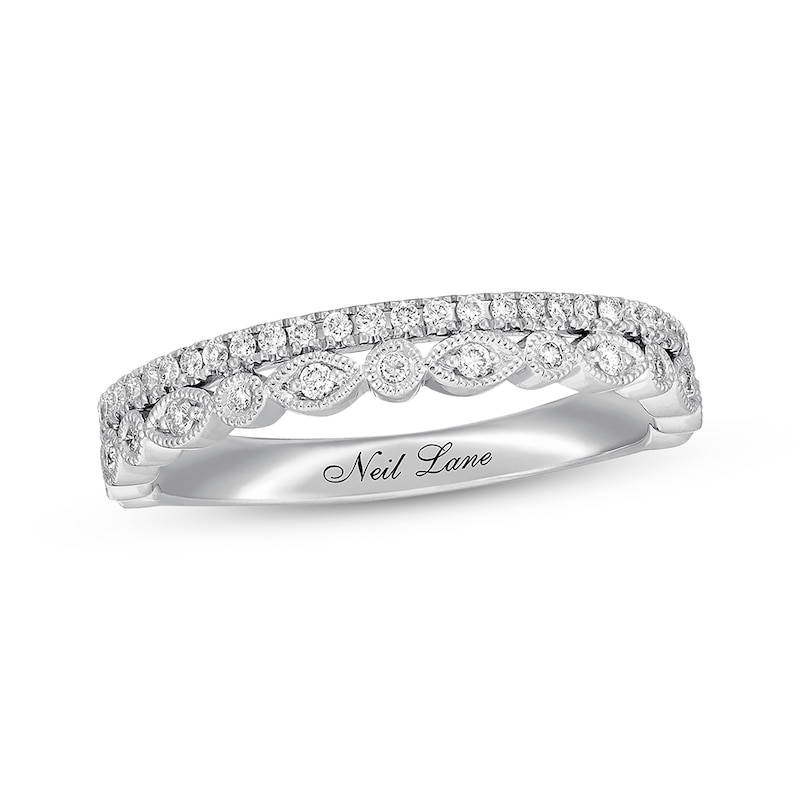 Main Image 1 of Previously Owned Neil Lane Studio Diamond Wedding Band 1/4 ct tw Round-cut 14K White Gold