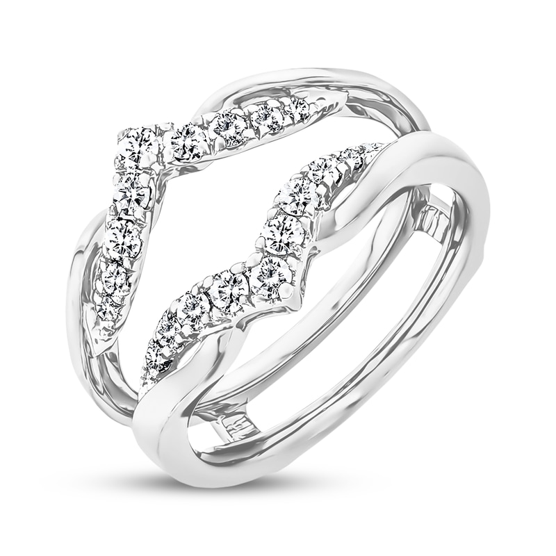 Main Image 2 of Previously Owned Diamond Enhancer Ring 3/8 ct tw Round-cut 14K White Gold
