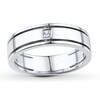Thumbnail Image 1 of Previously Owned Men's Band 1/15 ct tw Diamond 10K White Gold
