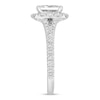 Previously Owned Neil Lane Diamond Engagement Ring 1-3/4 ct tw Emerald & Round-cut 14K White Gold