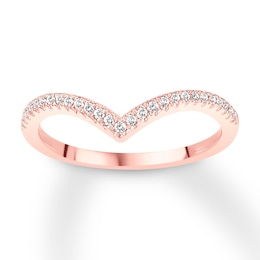 Previously Owned Diamond Wedding Band 1/8 ct tw Round-cut 14K Rose Gold