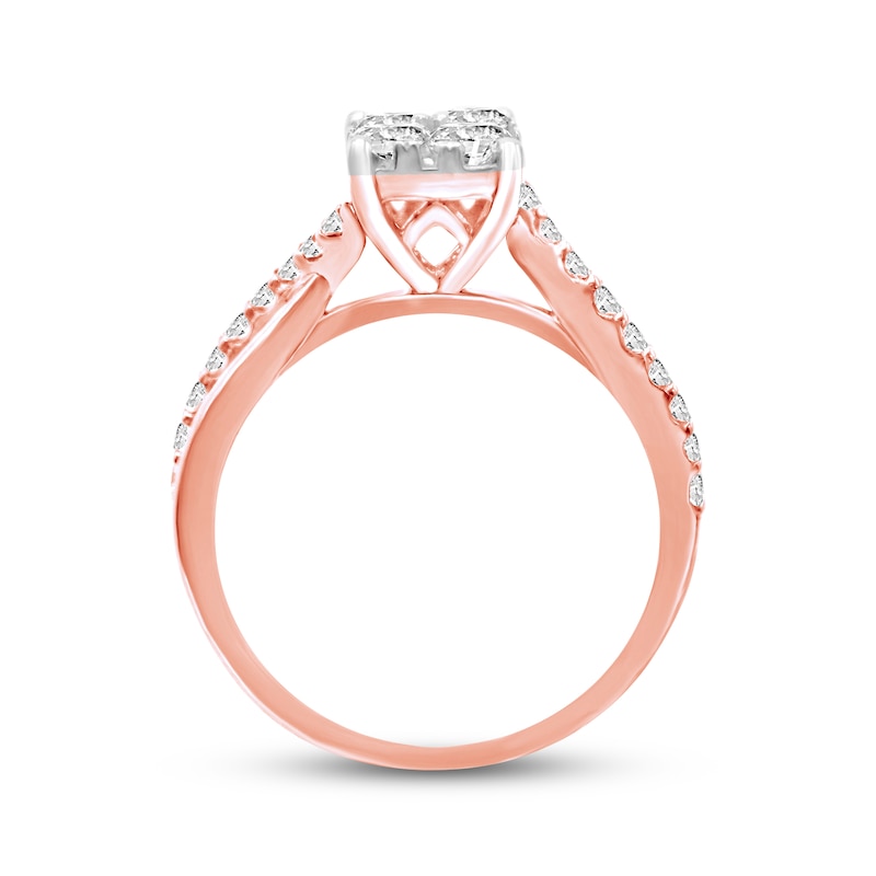 Main Image 3 of Previously Owned Diamond Engagement Ring 3/4 ct tw Round-cut 14K Rose Gold