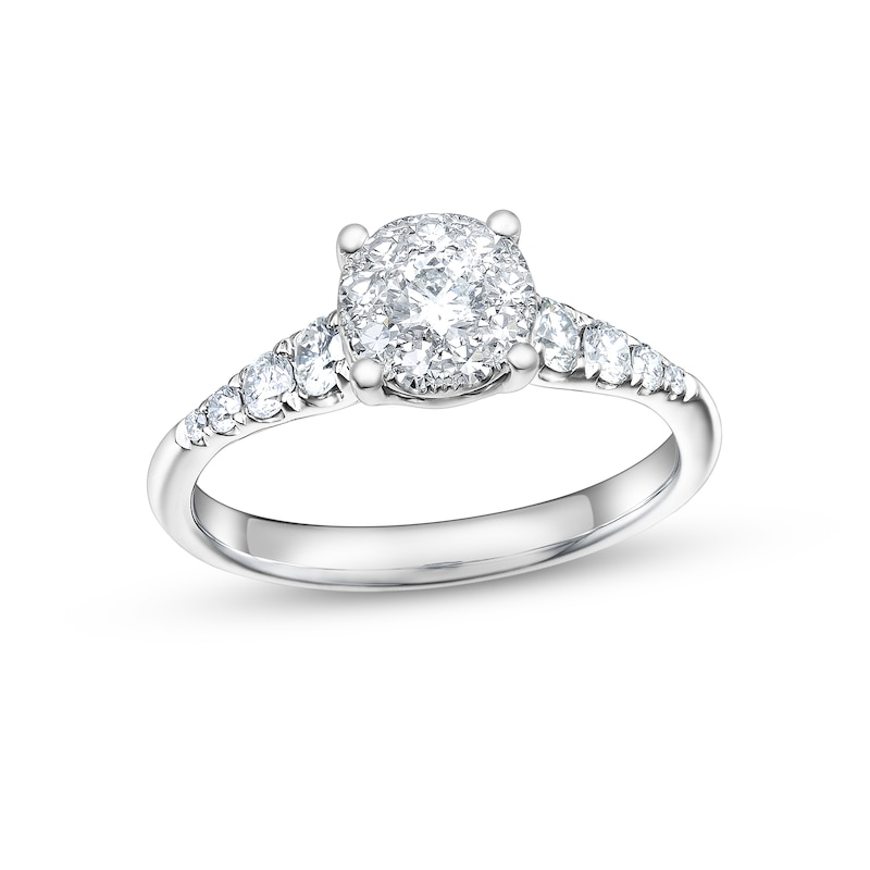Main Image 1 of Previously Owned Diamond Engagement Ring 5/8 ct tw 14K White Gold