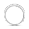 Previously Owned Diamond Enhancer Ring 1/2 ct tw Round & Baguette-cut 14K White Gold