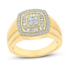 Thumbnail Image 1 of Previously Owned Men's Diamond Fashion Ring 3/4 ct tw Round & Baguette 10K Yellow Gold