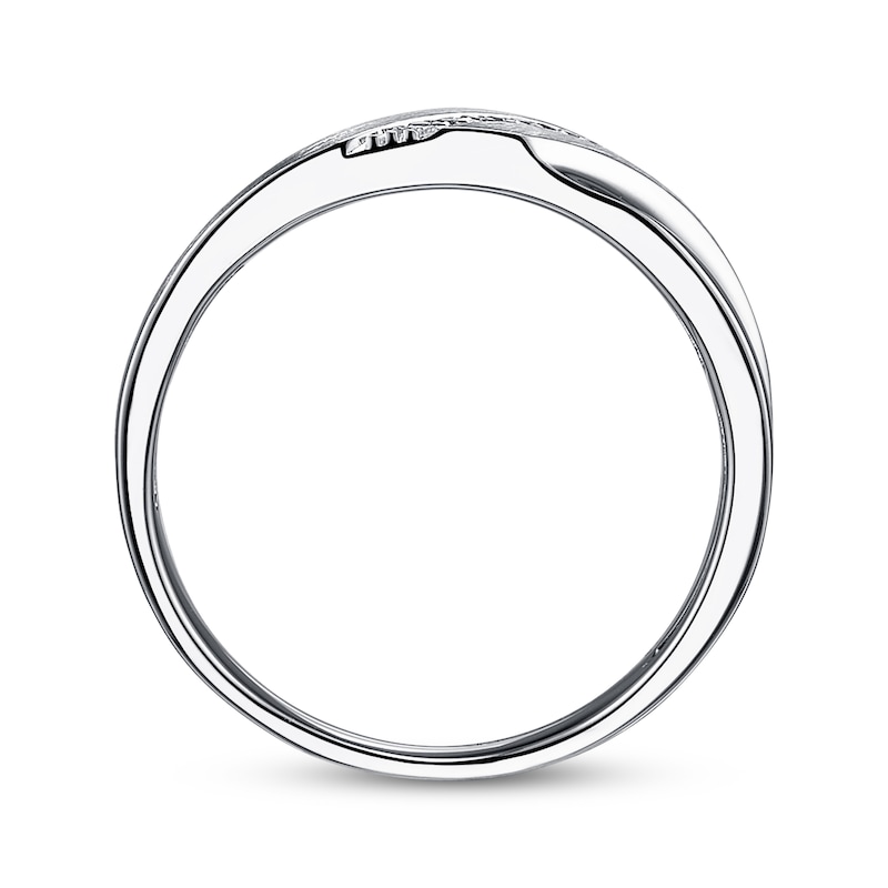 Main Image 2 of Previously Owned Men's Wedding Ring Diamond Accents 10K White Gold