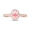 Thumbnail Image 4 of Previously Owned Morganite Engagement Ring 1/4 ct tw Round-cut Diamonds 14K Rose Gold