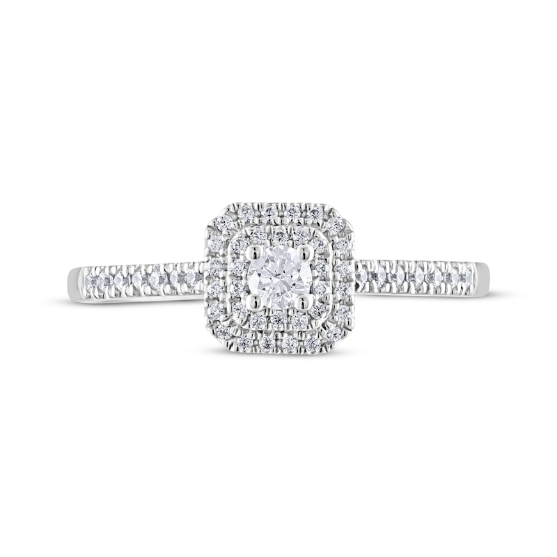 Previously Owned Adrianna Papell Diamond Engagement Ring 1/4 ct tw Round-cut 14K White Gold