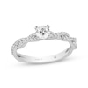 Previously Owned Hallmark Diamonds Engagement Ring 3/8 ct tw Round-cut 10K White Gold