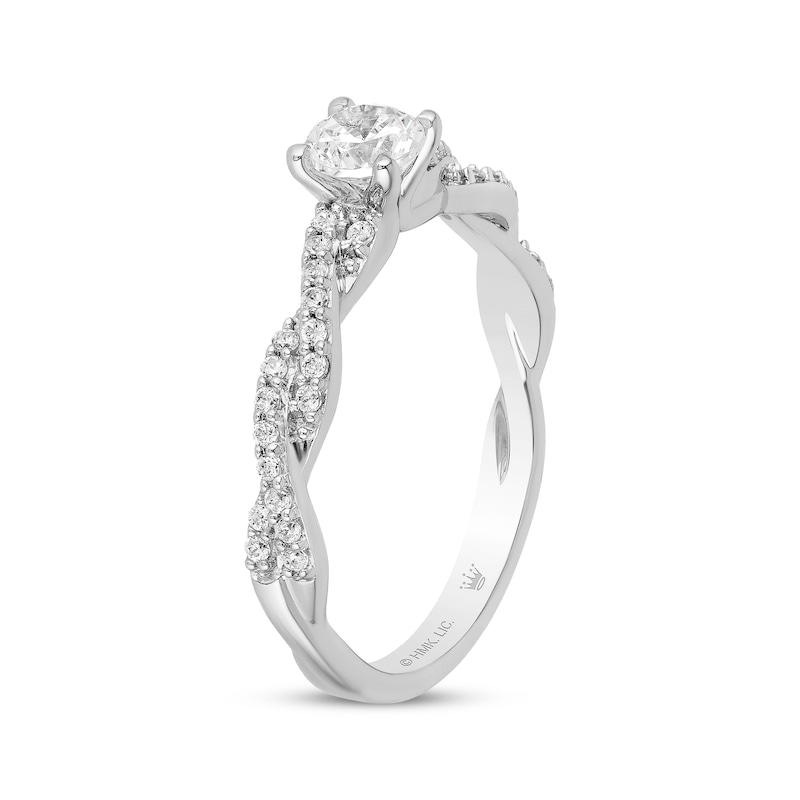 Previously Owned Hallmark Diamonds Engagement Ring 3/8 ct tw Round-cut 10K White Gold