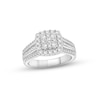 Thumbnail Image 1 of Previously Owned Diamond Engagement Ring 1 ct tw Round/Baguette-cut 10K White Gold