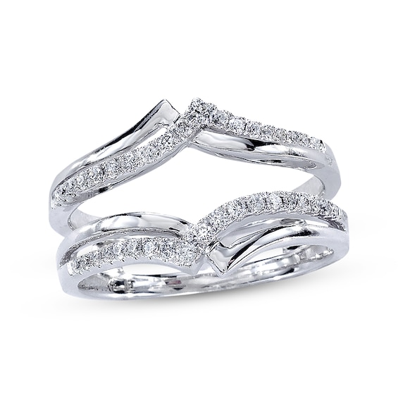 Previously Owned Diamond Enhancer Ring 1/4 ct tw Round-cut 14K White Gold