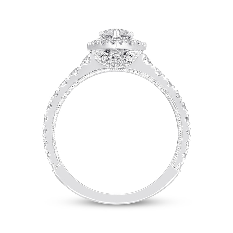 Previously Owned Neil Lane Premiere Diamond Engagement Ring 1-1/2 ct tw Pear 14K White Gold - Size 5