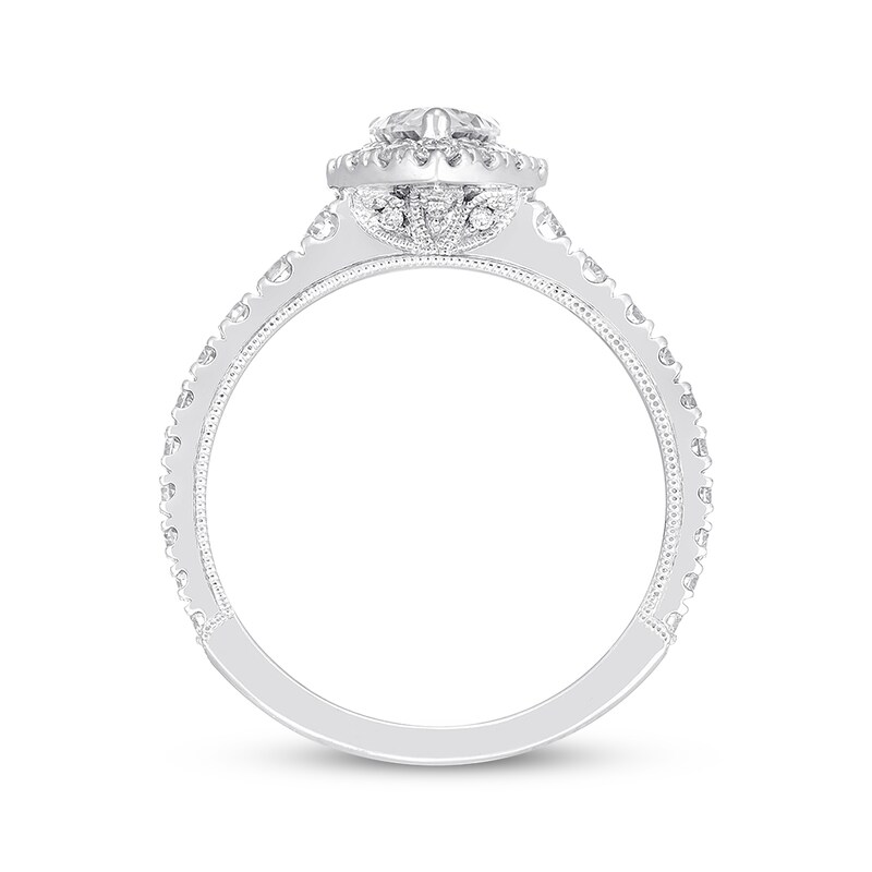 Previously Owned Neil Lane Premiere Diamond Engagement Ring 1-1/2 ct tw Pear 14K White Gold - Size 5