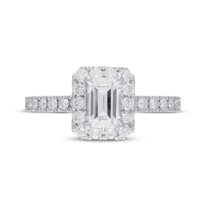 Previously Owned Neil Lane Premiere Engagement Ring 1-3/8 ct tw Emerald-cut 14K White Gold - Size 5.25