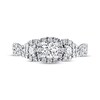 Thumbnail Image 2 of Previously Owned THE LEO Diamond Three-Stone Engagement Ring 1 ct tw Round-cut 14K White Gold