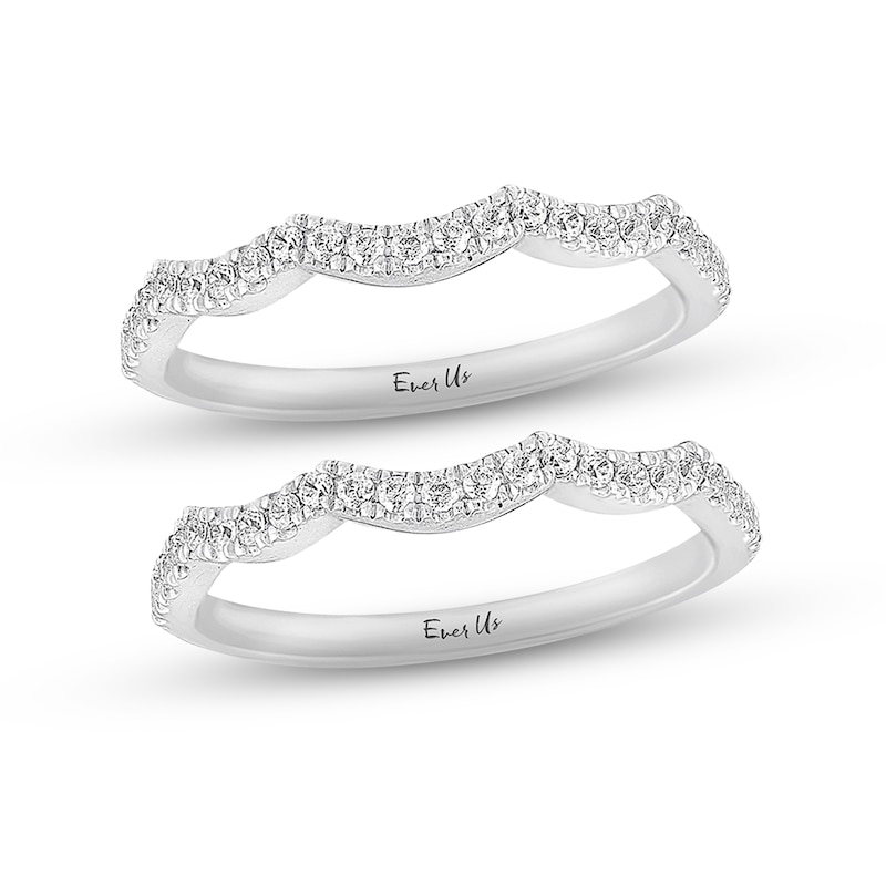 Main Image 1 of Previously Owned Ever Us Diamond Wedding Bands 3/8 cttw Round-cut 14K White Gold