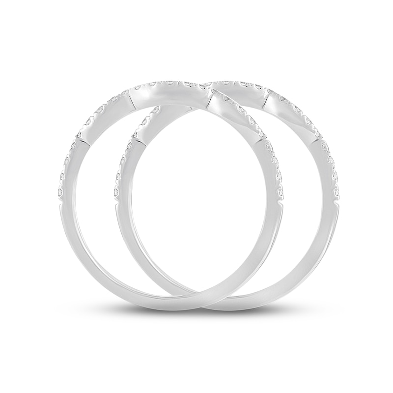 Main Image 3 of Previously Owned Ever Us Diamond Wedding Bands 3/8 cttw Round-cut 14K White Gold