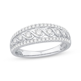Previously Owned Diamond Anniversary Ring 1/2 ct tw Round-cut 10K White Gold