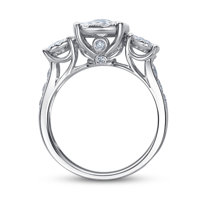 Main Image 3 of Previously Owned Diamond Engagement Ring 1-1/2 ct tw Round-Cut 14K White Gold