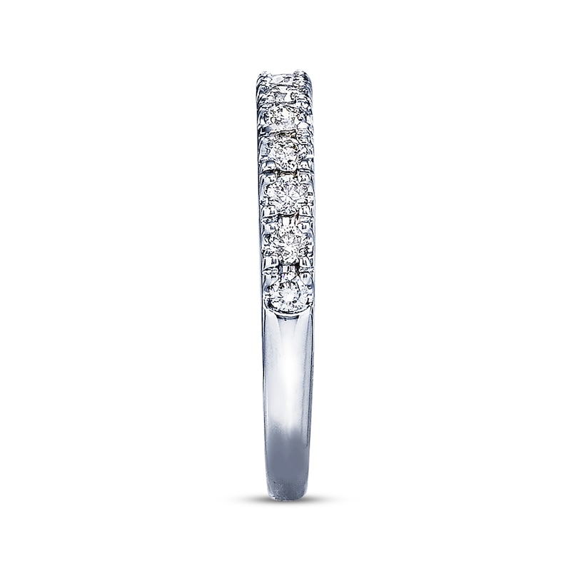 Main Image 2 of Previously Owned Diamond Anniversary Band 1/2 ct tw Round-cut 14K White Gold - Size 4.5