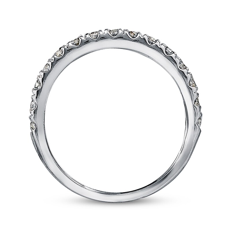 Main Image 3 of Previously Owned Diamond Anniversary Band 1/2 ct tw Round-cut 14K White Gold - Size 4.5