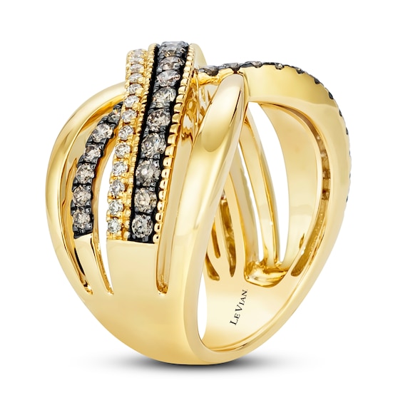 Previously Owned Le Vian Diamond Anniversary Ring 1 ct tw 14K Honey Gold Size