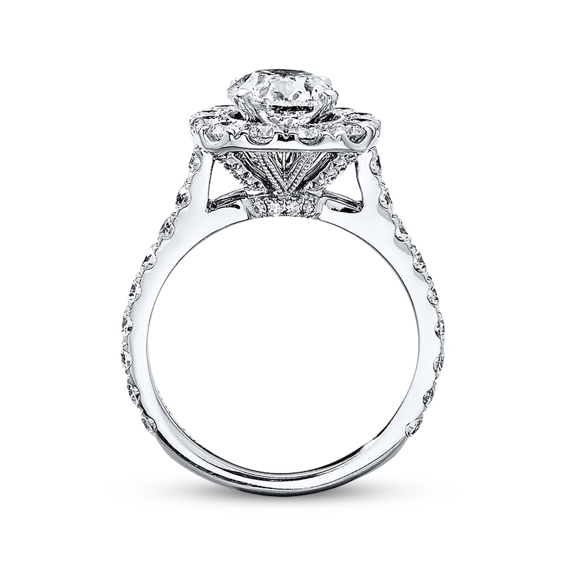 Main Image 3 of Previously Owned Neil Lane Engagement Ring 2-3/4 ct tw Round-cut Diamonds 14K White Gold - Size 4.5