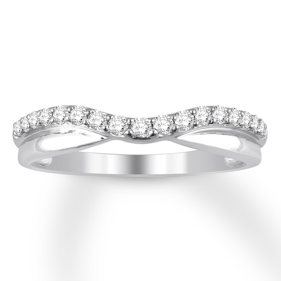 Previously Owned Diamond Enhancer Ring 1/10 ct tw 14K White Gold Size 9.75