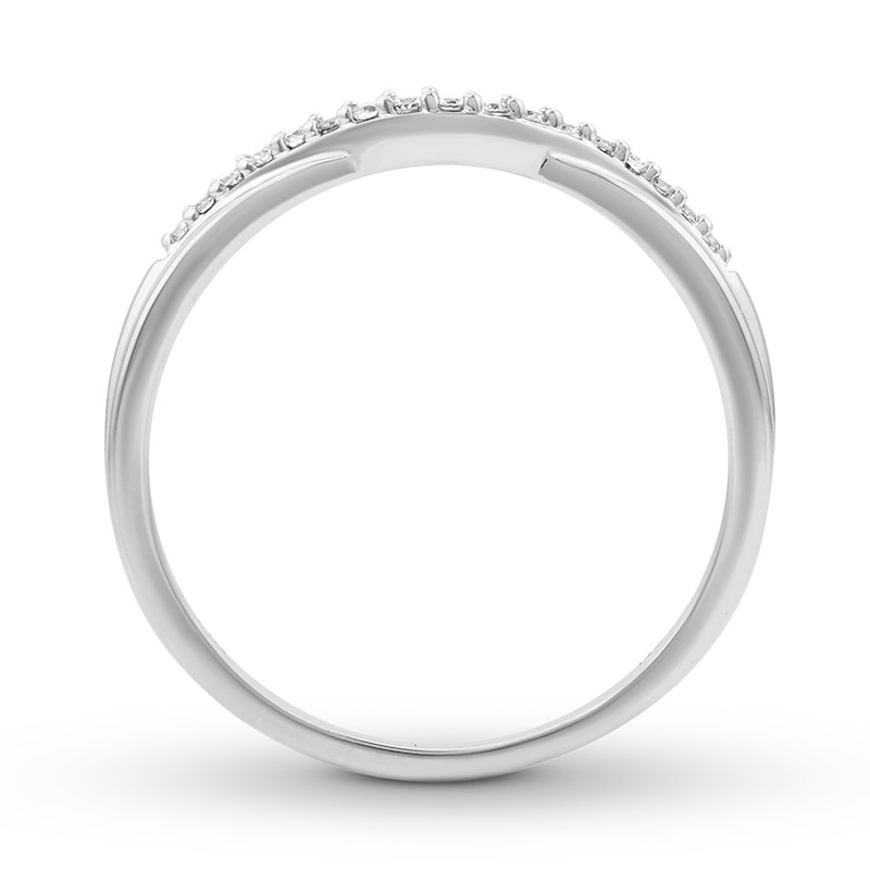 Main Image 2 of Previously Owned Diamond Enhancer Ring 1/10 ct tw 14K White Gold Size 9.75