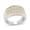 Thumbnail Image 1 of Previously Owned Men's Diamond Wedding Band 2 ct tw Round-cut 10K Two-Tone Gold - Size 13