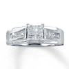 Thumbnail Image 1 of Previously Owned Ring 1 ct tw Princess-cut Diamonds 14K White Gold - Size 4.5