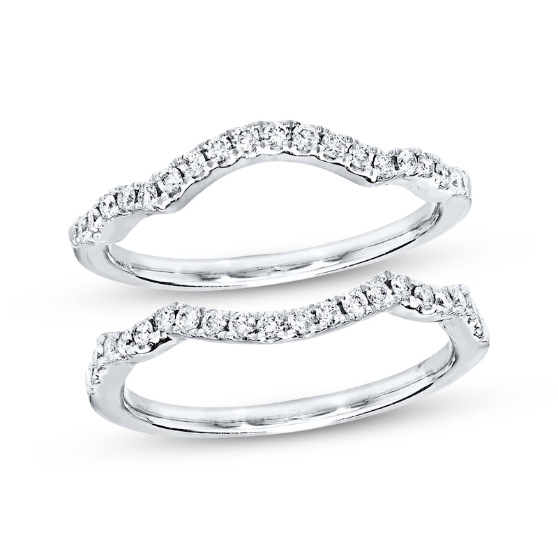 Main Image 1 of Previously Owned Diamond Wedding Bands 3/8 ct tw Round-cut 14K White Gold Size 11