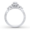 Thumbnail Image 2 of Previously Owned Neil Lane Engagement Ring 1-3/8 ct tw Marquise & Round-cut Diamonds 14K White Gold - Size 10.5