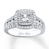Thumbnail Image 1 of Previously Owned Neil Lane Diamond Engagement Ring 1-3/4 ct tw Princess & Round-cut 14K White Gold - Size 4.5