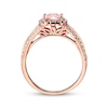Previously Owned Morganite Engagement Ring 3/8 ct tw Diamonds 14K Rose Gold