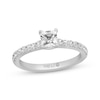 Thumbnail Image 1 of Previously Owned THE LEO Diamond Engagement Ring 3/4 ct tw Princess & Round-cut 14K White Gold - Size 4.5