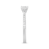 Thumbnail Image 2 of Previously Owned THE LEO Diamond Engagement Ring 3/4 ct tw Princess & Round-cut 14K White Gold - Size 4.5