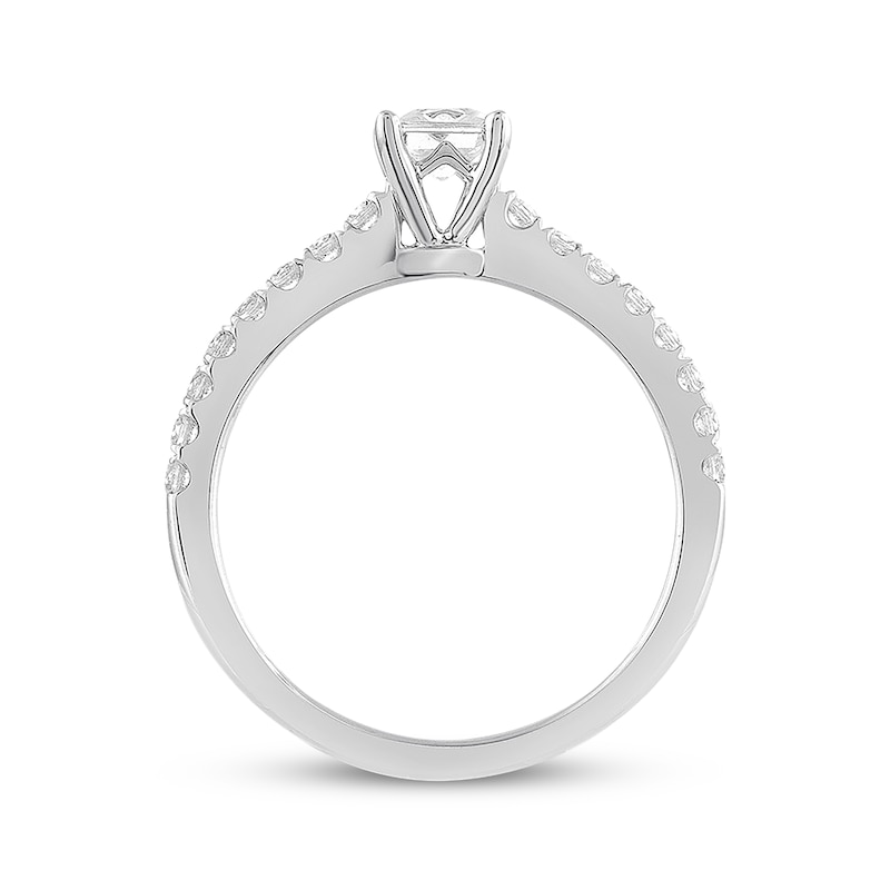 Main Image 3 of Previously Owned THE LEO Diamond Engagement Ring 3/4 ct tw Princess & Round-cut 14K White Gold - Size 4.5